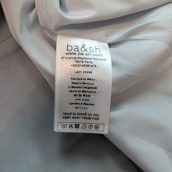 ba&sh Jolia Dress Coquette NYE Women 8 L Blue Cut Out Sleeveless New With Tags - Picture 12 of 15